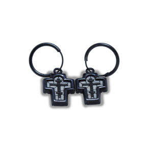 Haç Mozaik Gümüş Küpe